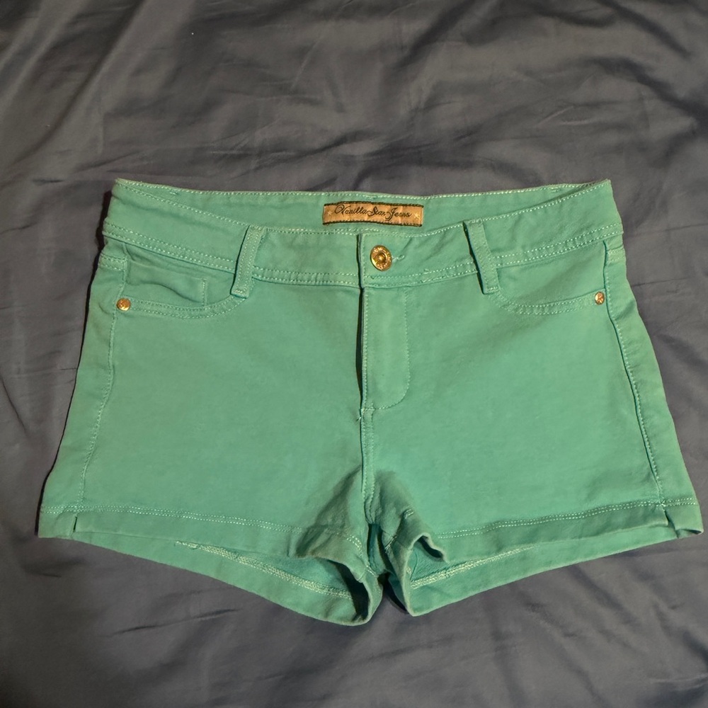 Vanilla Star Mint Green Women's Jean Shorts